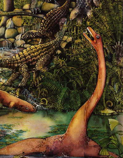 Minmi, Labyrinthodont, Freshwater Plesiosaur