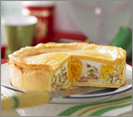 egg and bacon pie