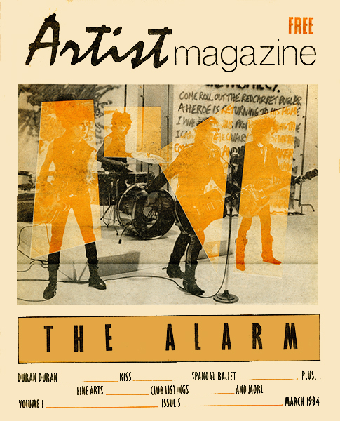 The Alarm cover photo/Artist Mag c Ed Colver/Artist Publications