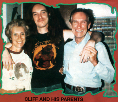 Cliff Burton & His Parents c Harald O./Artist Publications